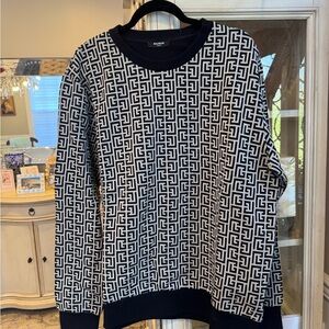 Balmain Men's Cotton Sweatshirt with Monogram